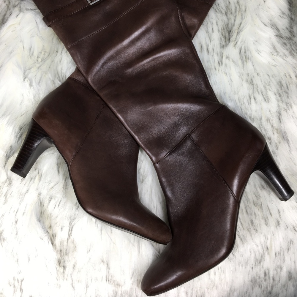Brown Ralph Lauren leather boots